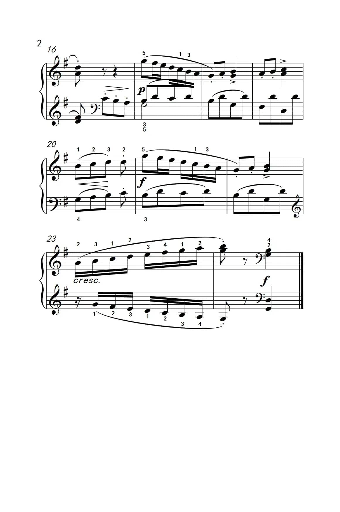 练习曲 音阶的学习（约翰·汤普森 成人钢琴教程 第二册）