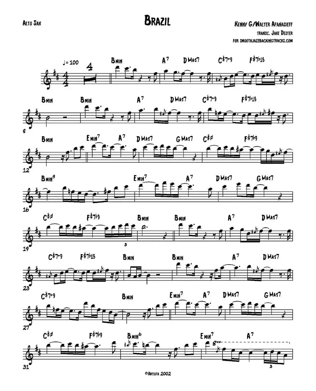 Brazil（中音萨克斯）