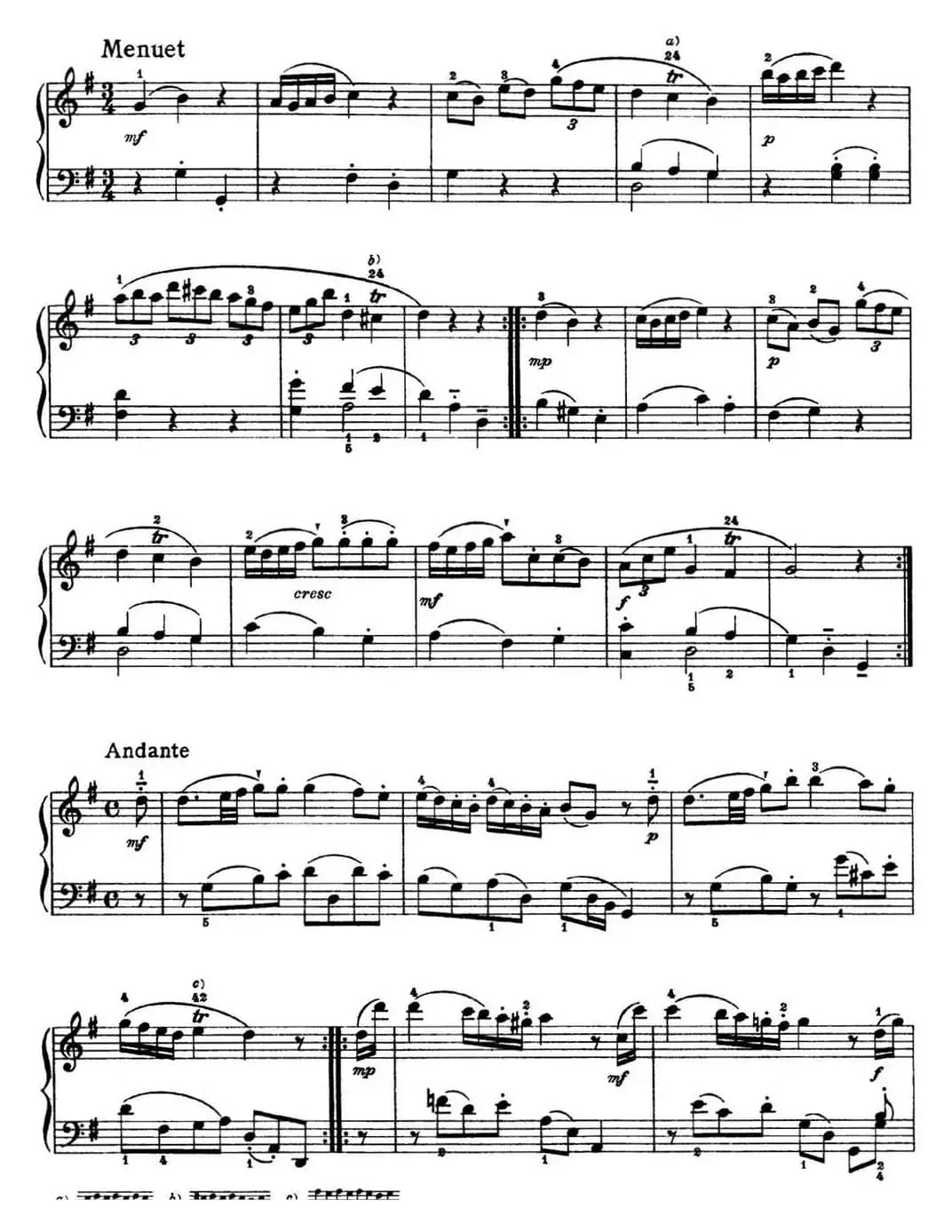 海顿 钢琴奏鸣曲 Hob XVI 8 Divertimento G major