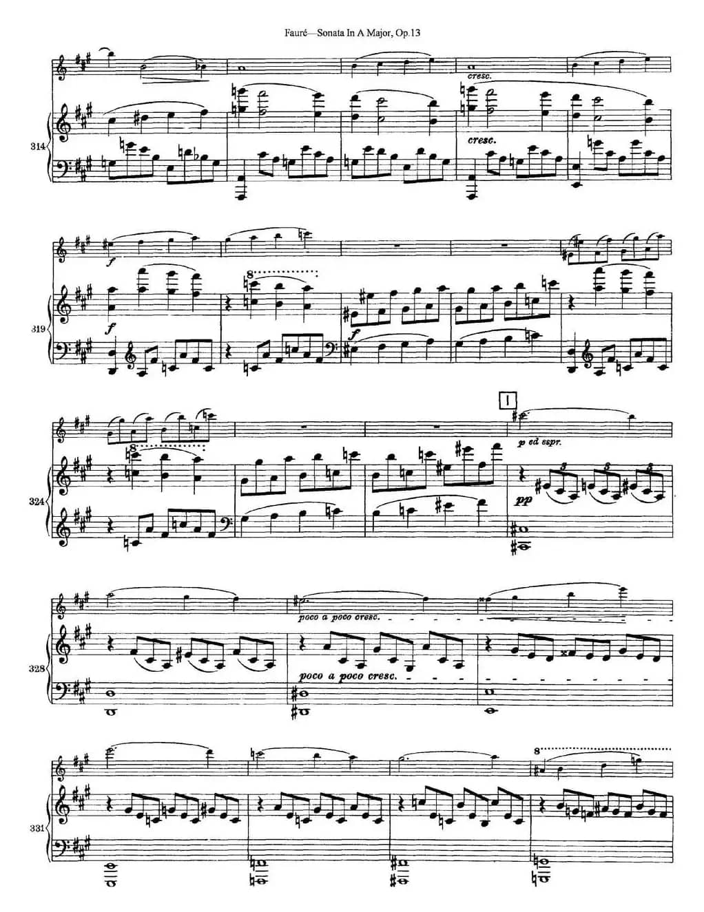 Violin Sonata No.1 Op.13（小提琴+钢琴伴奏）