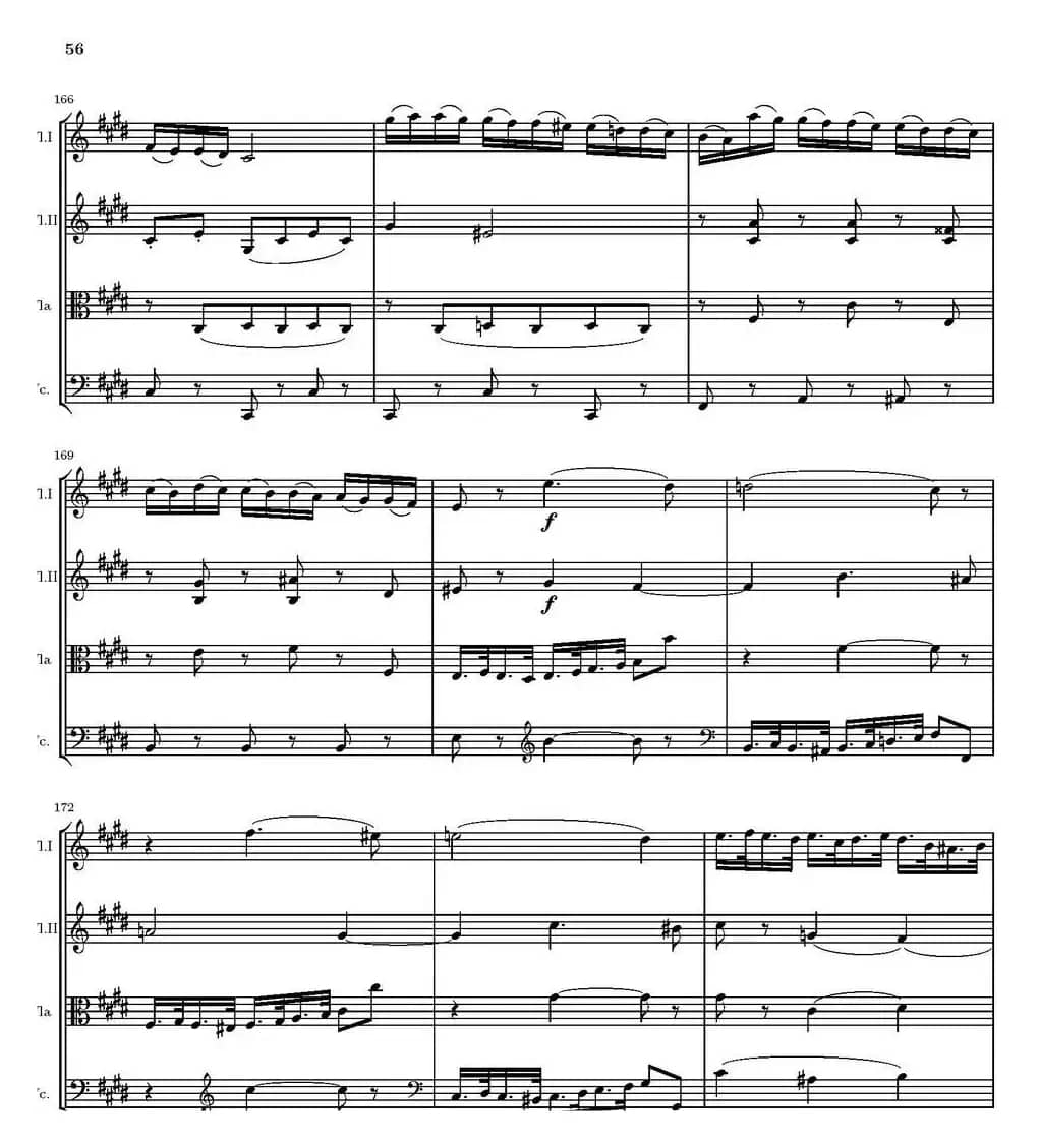 String Quartet nr.18 in E minor（E小调弦乐四重奏、P46-60）