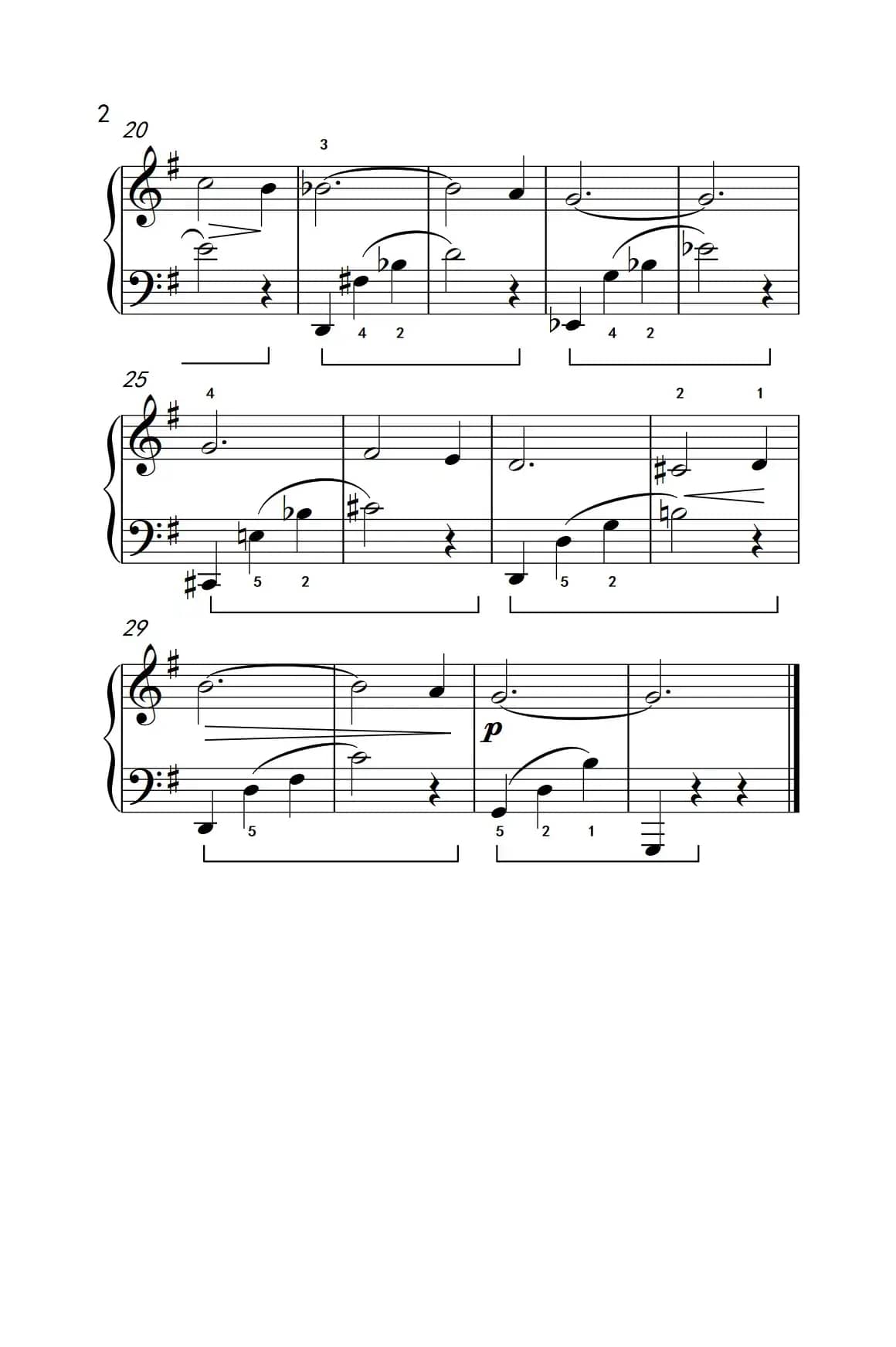 夜晚的繁星（约翰·汤普森 成人钢琴教程 第二册）