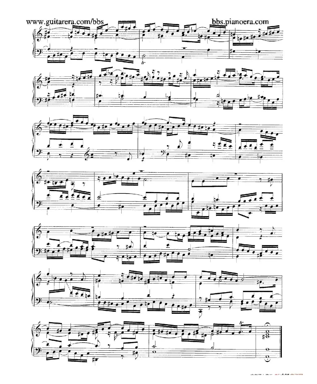 Fantasia and Fugue in a Minor BWV 904(a小调幻想曲与赋格)