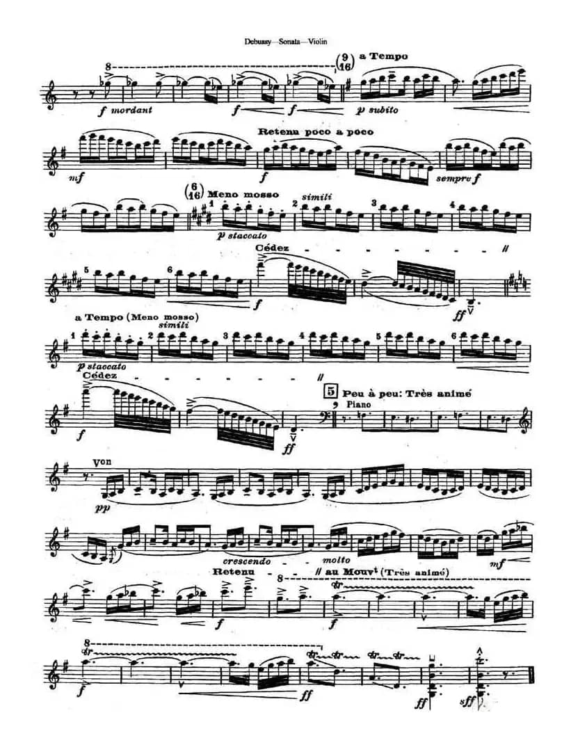 奏鸣曲（Sonata）（ 德彪斯作曲版）