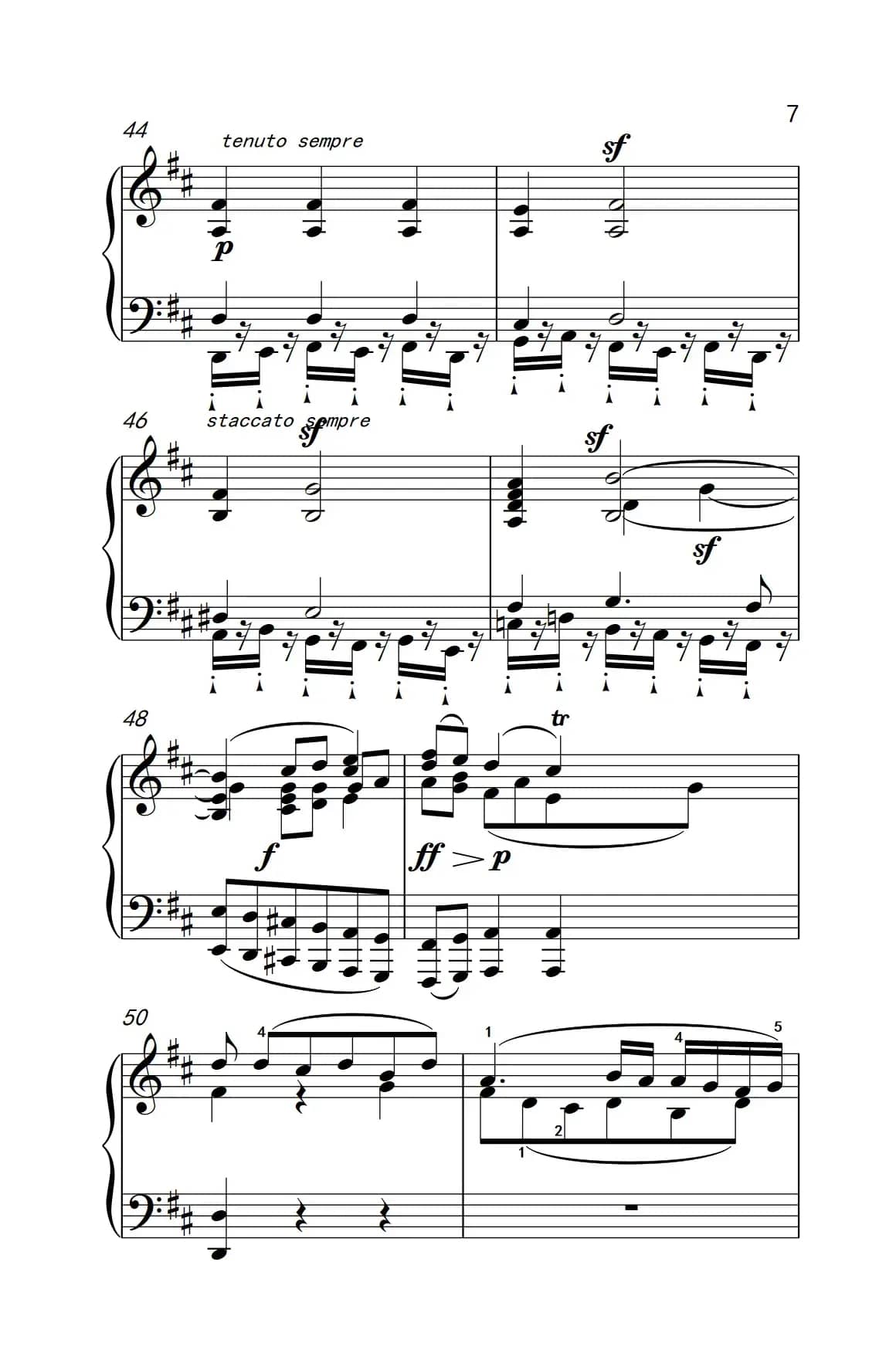 奏鸣曲 Opus 2 Nr.2 第二乐章（贝多芬奏鸣曲集 1）