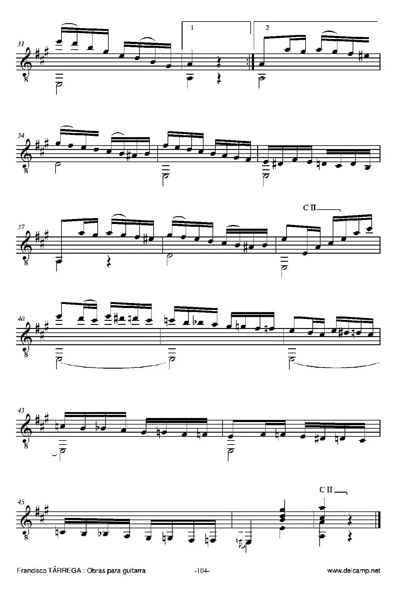 《塔雷加作品全集》第6部分（古典吉他）