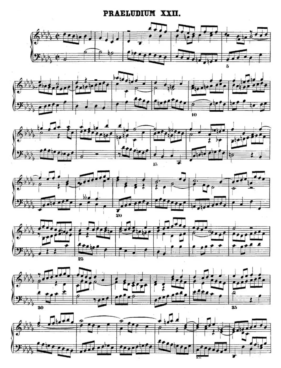 巴赫《平均律钢琴曲集·第二卷》之前奏曲（NO.22）