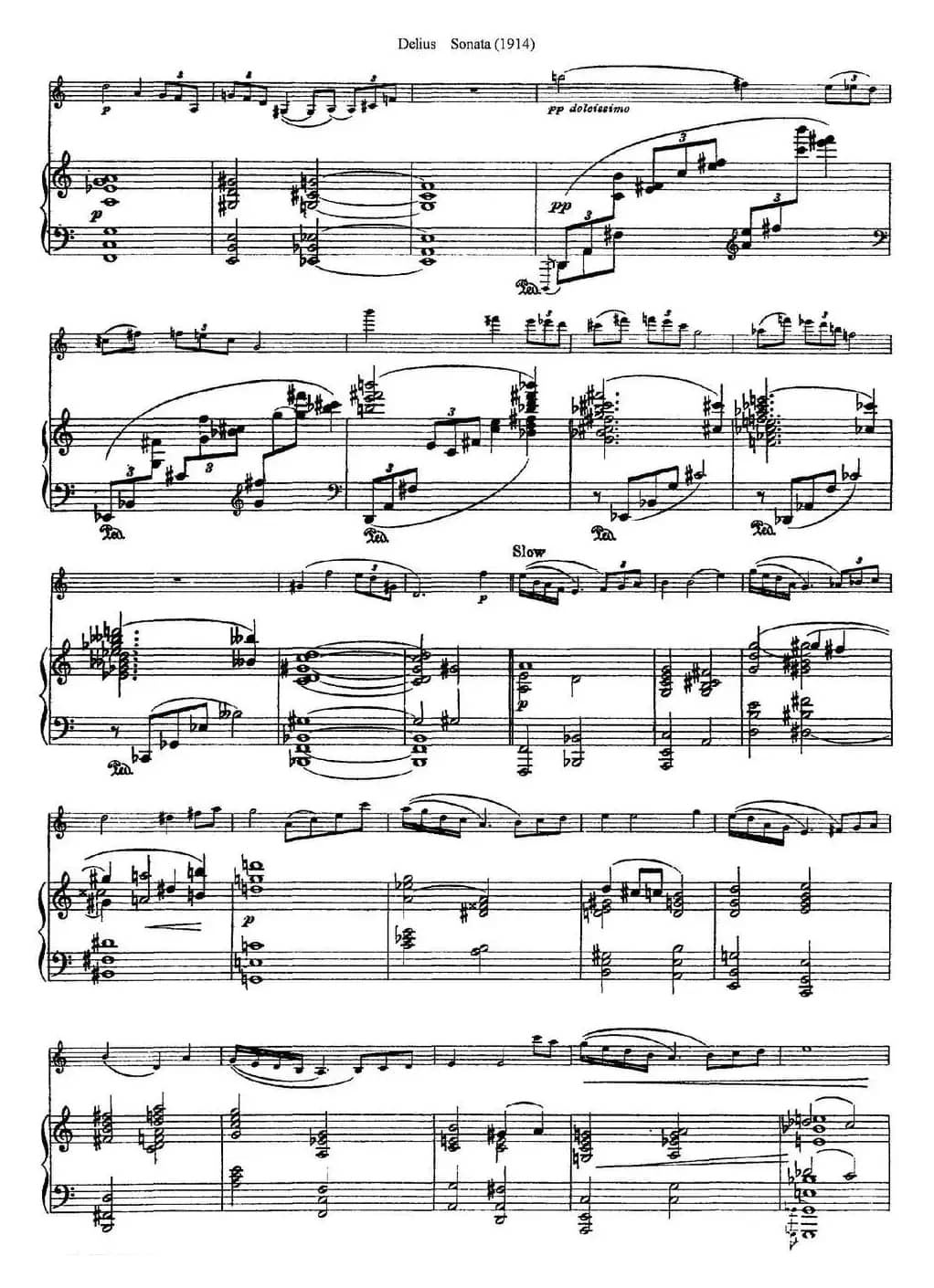 Delius Sonata（小提琴+钢琴伴奏）