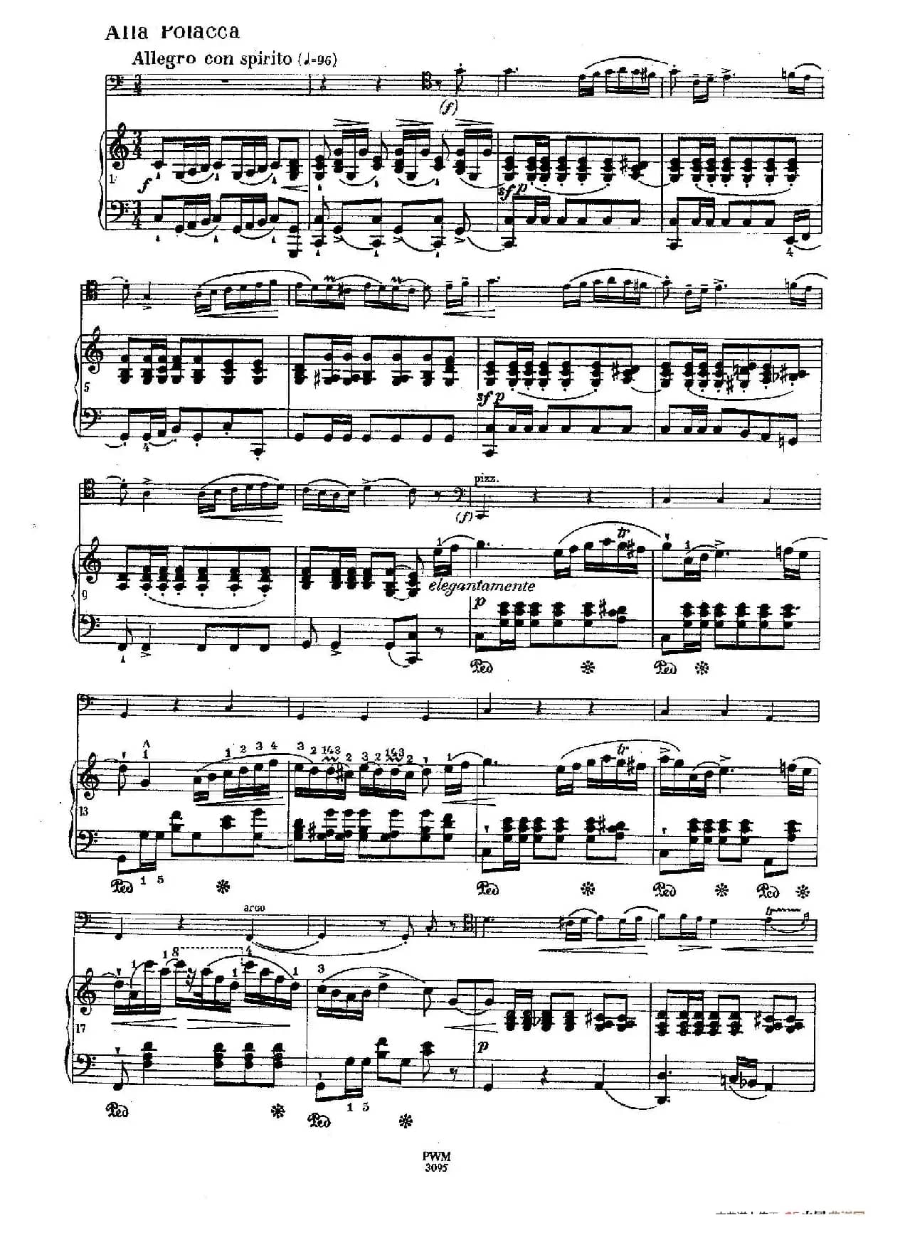 C大调引子与华丽的波兰舞曲（为大提琴与钢琴而作）