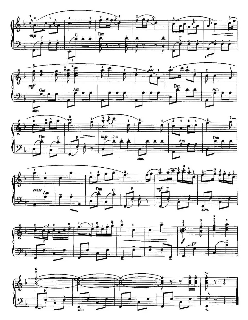 中国民歌手风琴曲集：21、采槟榔