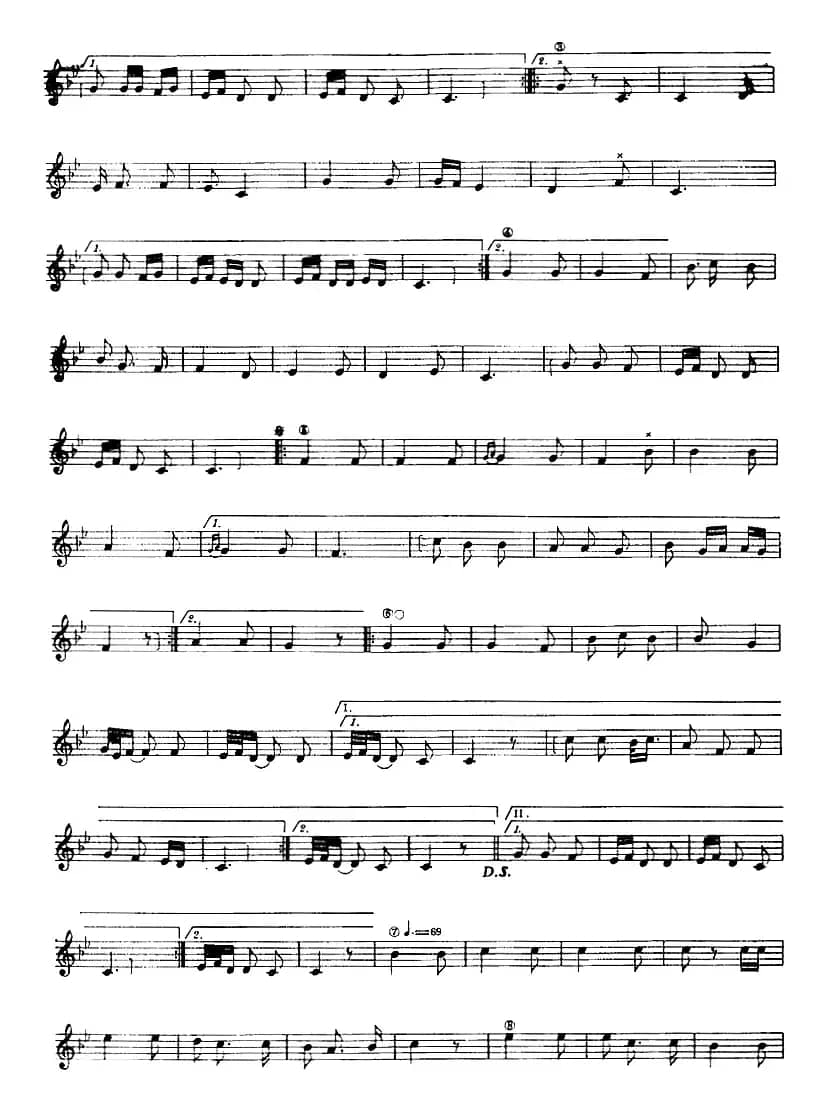 十二木卡姆：Ⅵ 乌扎勒木卡姆 318——326（主旋律谱）