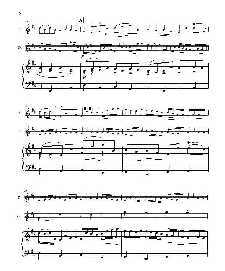 Canon in D（G大调卡农）（长笛+小提琴+钢琴三重奏）