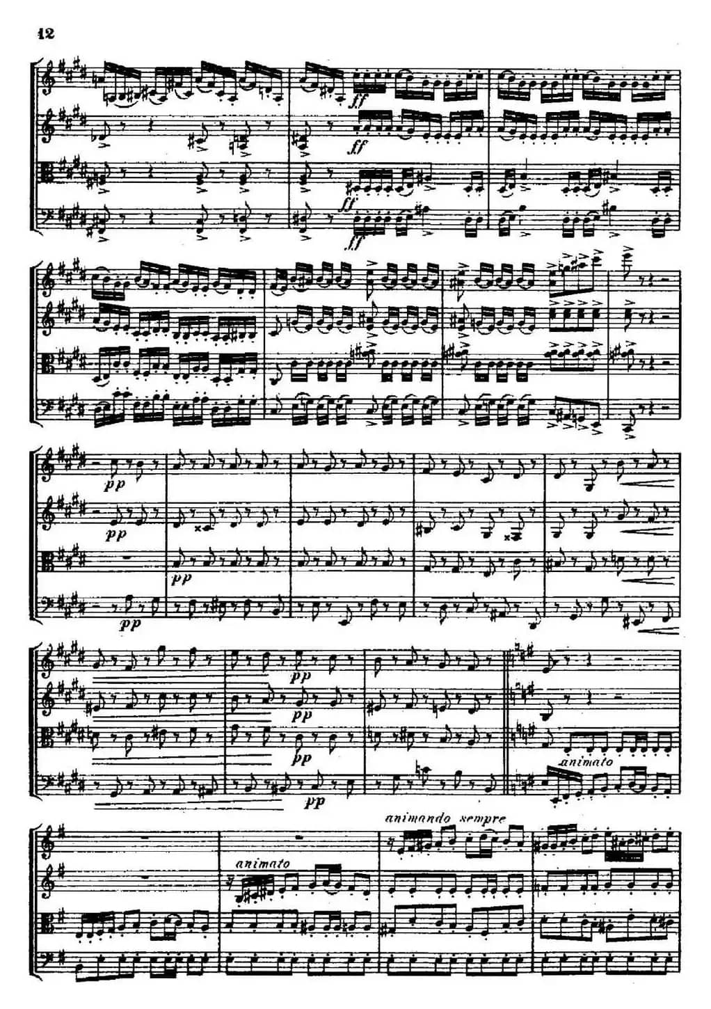 STREICHQUARTETT（E小调弦乐四重奏、I）