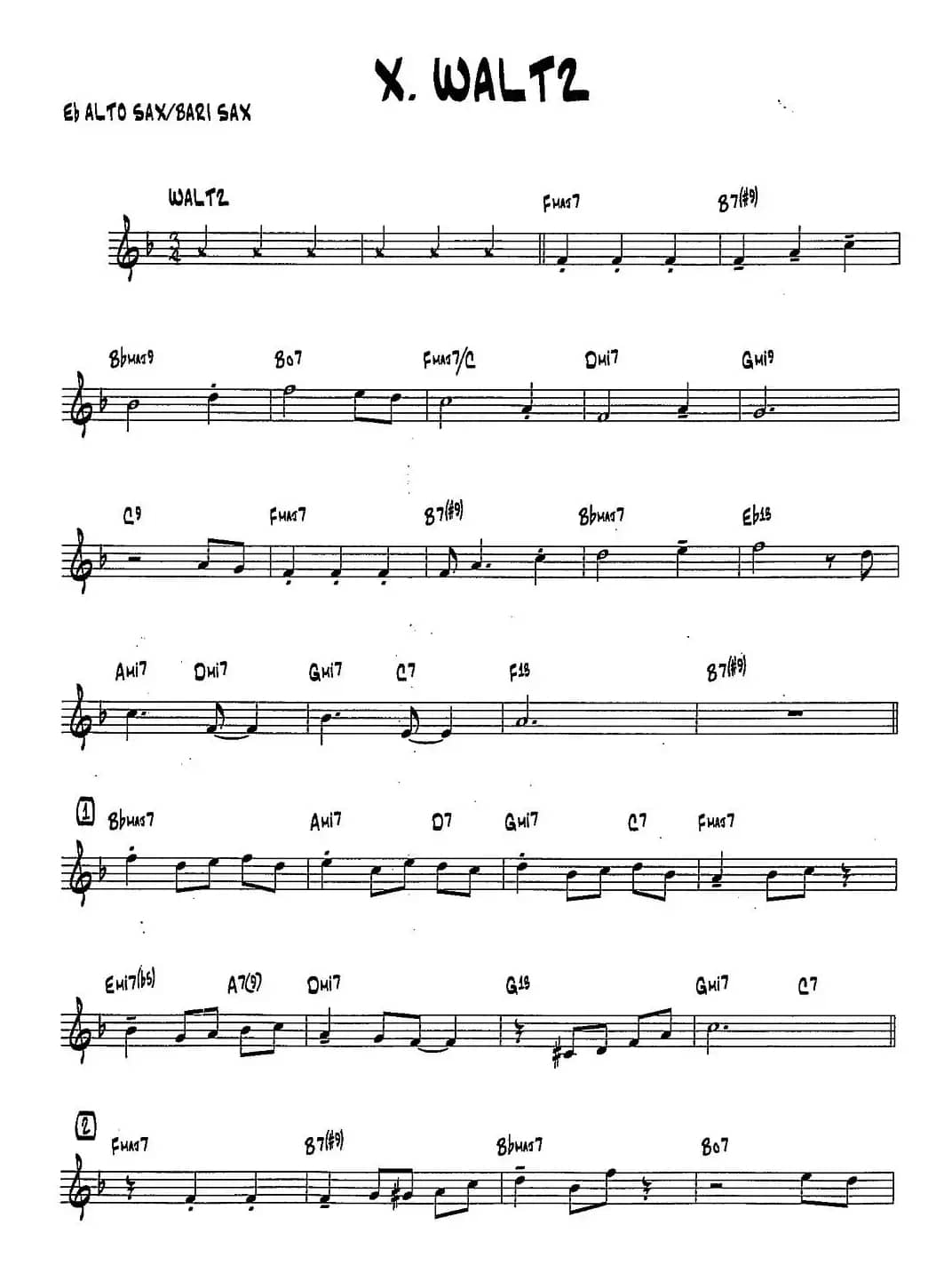 WALTZ（15首爵士练习曲之10）