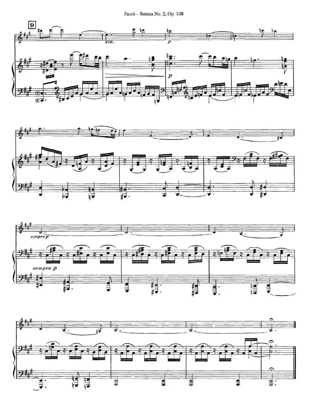 Violin Sonata No.2 Op.108（小提琴+钢琴伴奏）