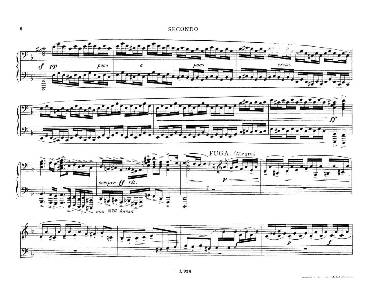 d小调托卡塔与赋格（BWV 565·雷格改编钢琴四手联弹版）