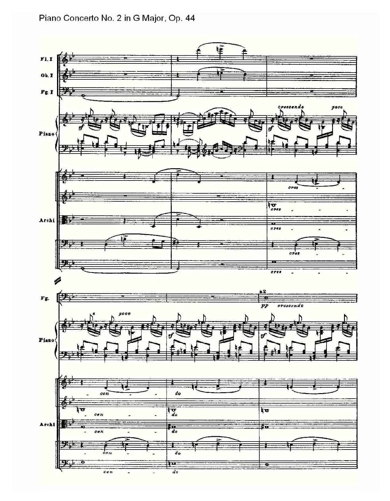 G大调第二钢琴协奏曲, Op.44第一乐章（三）