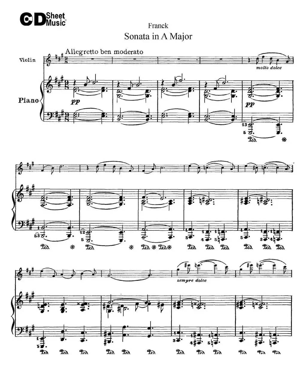 Franck Sonata in A Major（小提琴+钢琴伴奏）