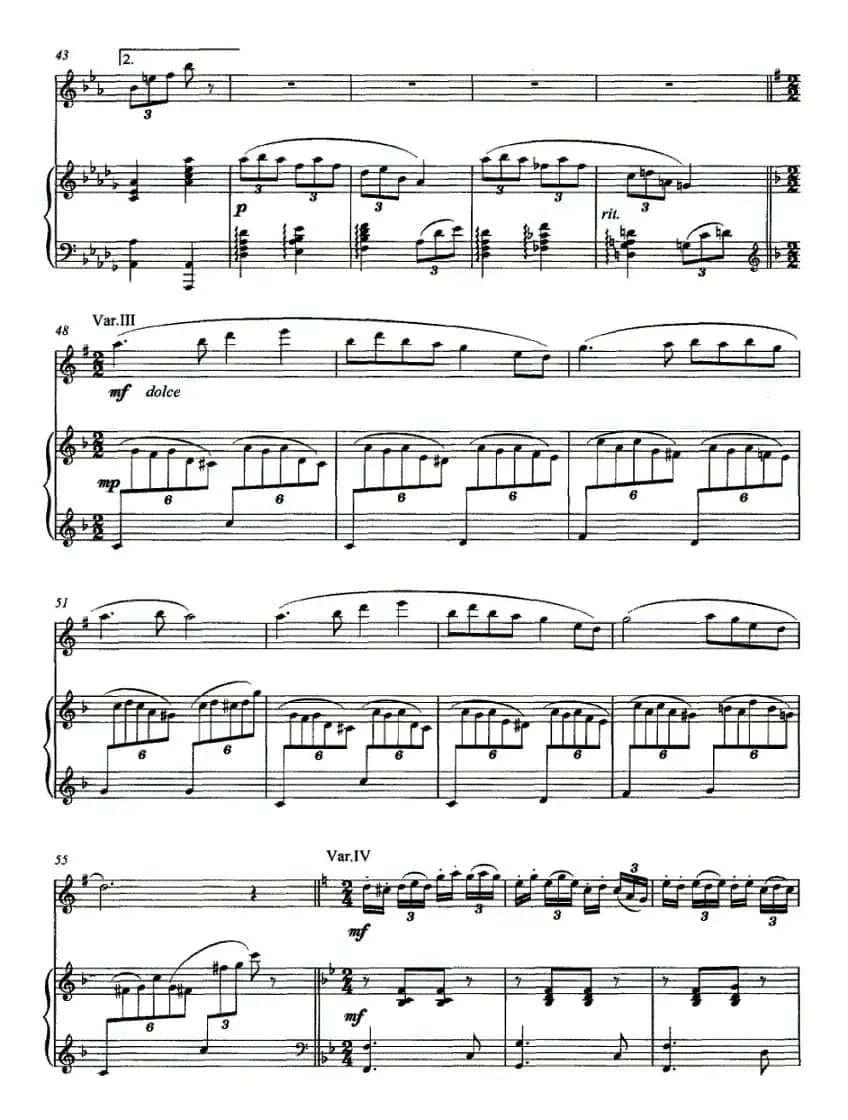 引子、主题与变奏（单簧管独奏）