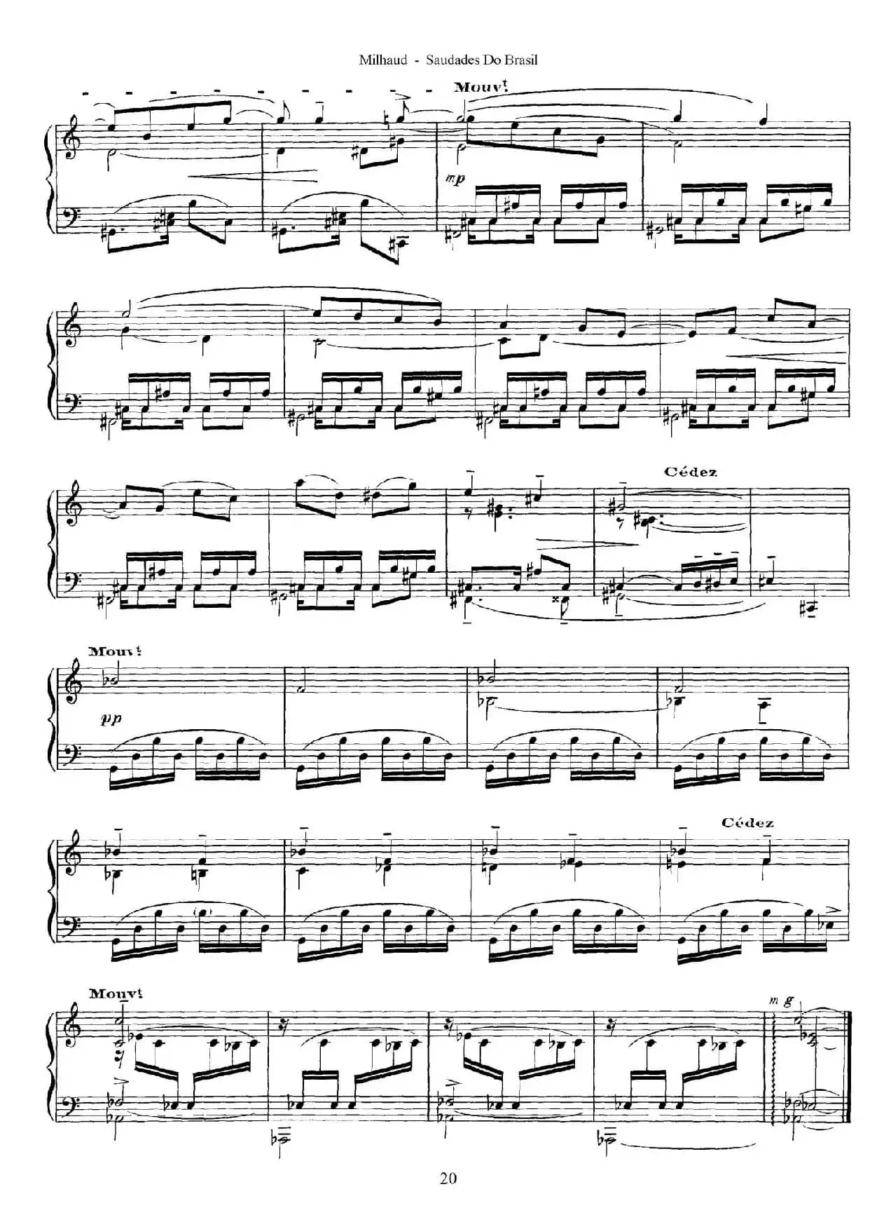 Saudados do Brasil Op.67（巴西回忆·Ⅹ）