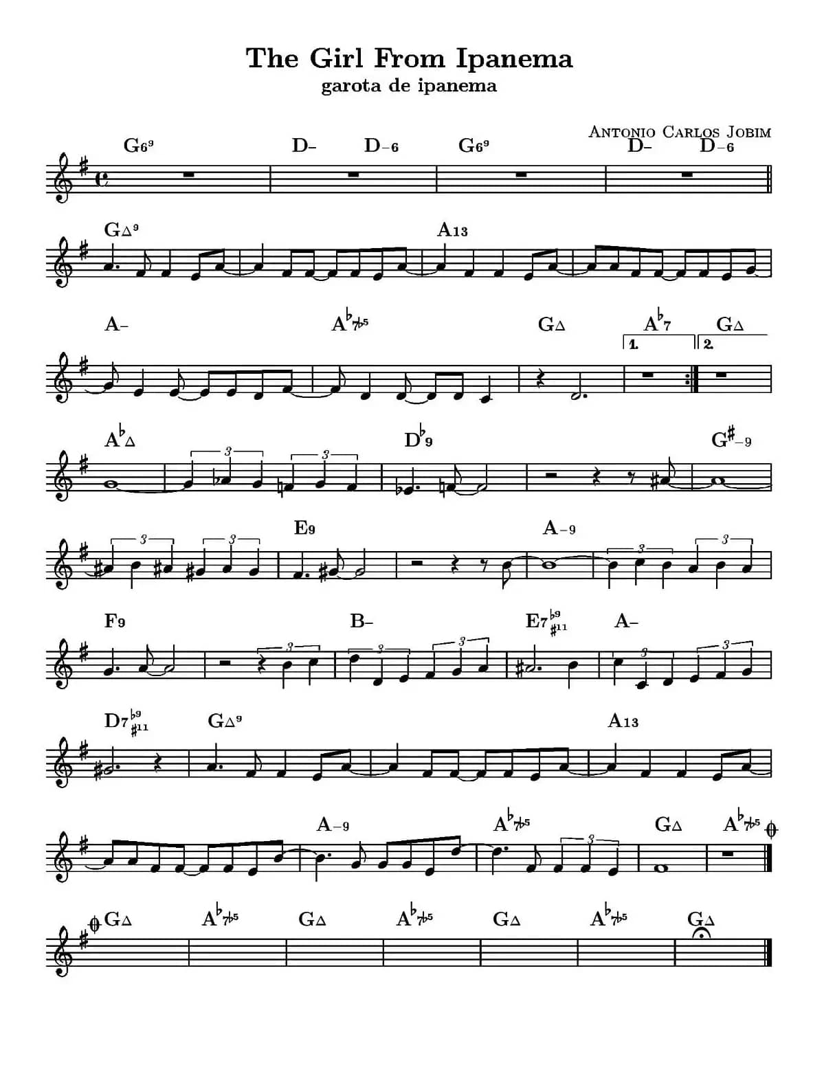 The Ggirl From Ipanema（单簧管）