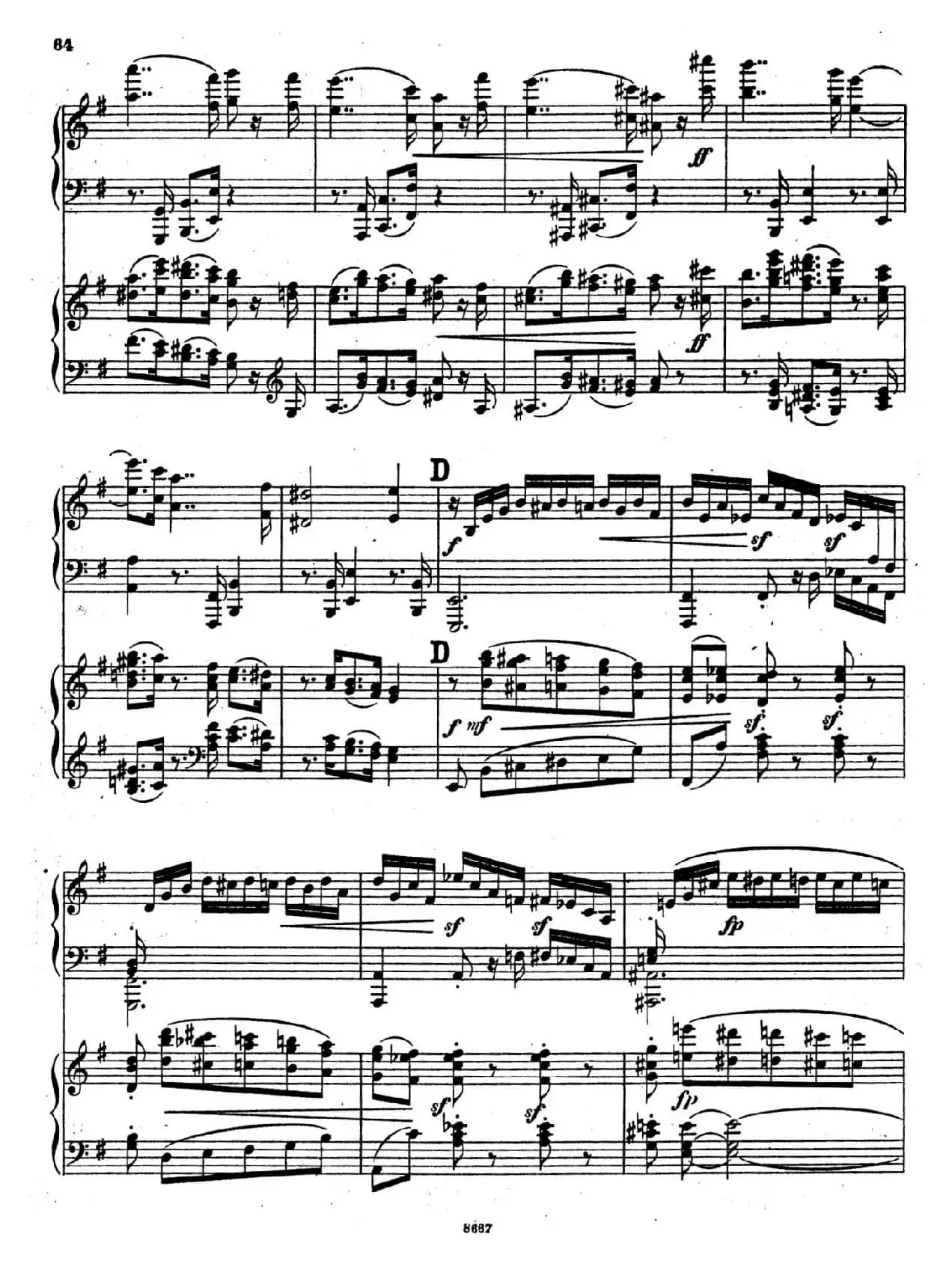 Symphony No.4 in e Minor Op.98（e小调第四交响曲·双钢琴）