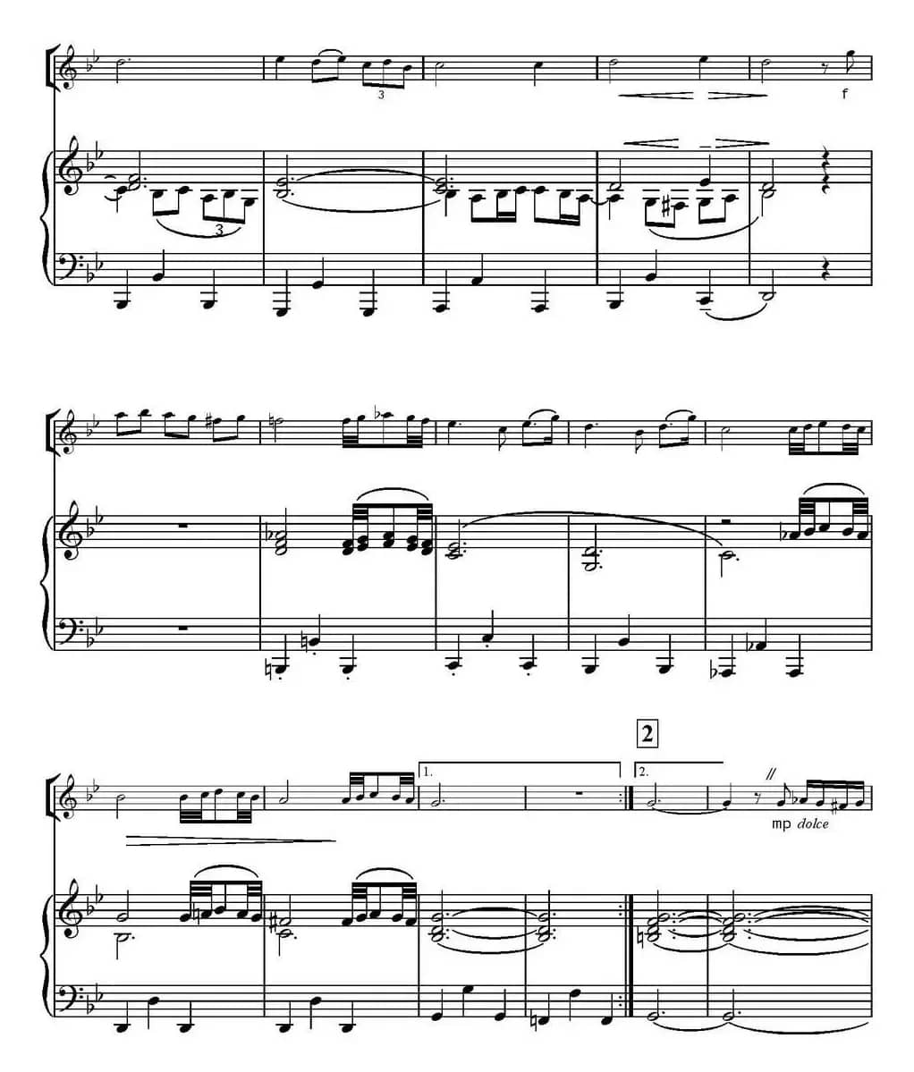 Adagio（G小调柔板、小提琴+钢琴伴奏）