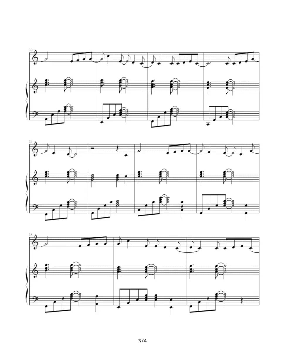 解脱（钢琴伴奏谱）