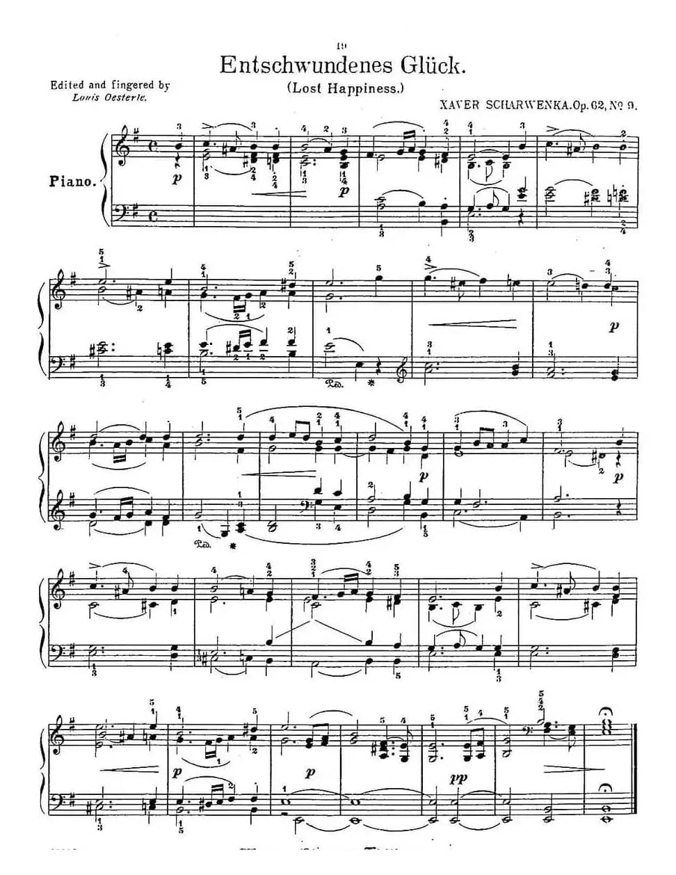 Album f the Young Op·62（9· 逝去的幸福 Lost Happiness，e小调）