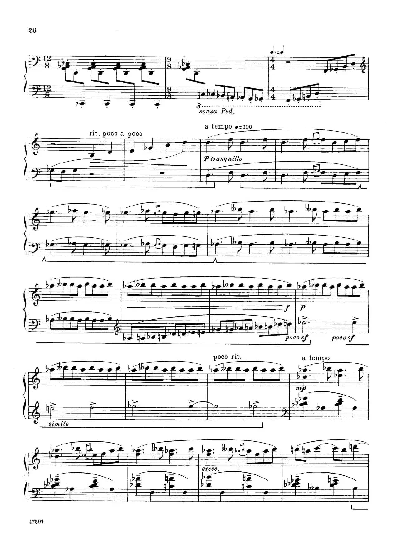 Piano Sonata in E-flat Major Op.95（降E大调钢琴奏鸣曲·Ⅱ）
