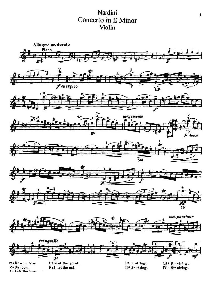 Concerto in E Minor（纳尔蒂尼作曲版）