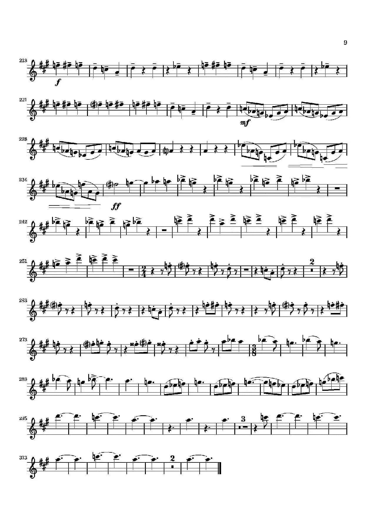 Movement（四重奏中音萨克斯分谱）