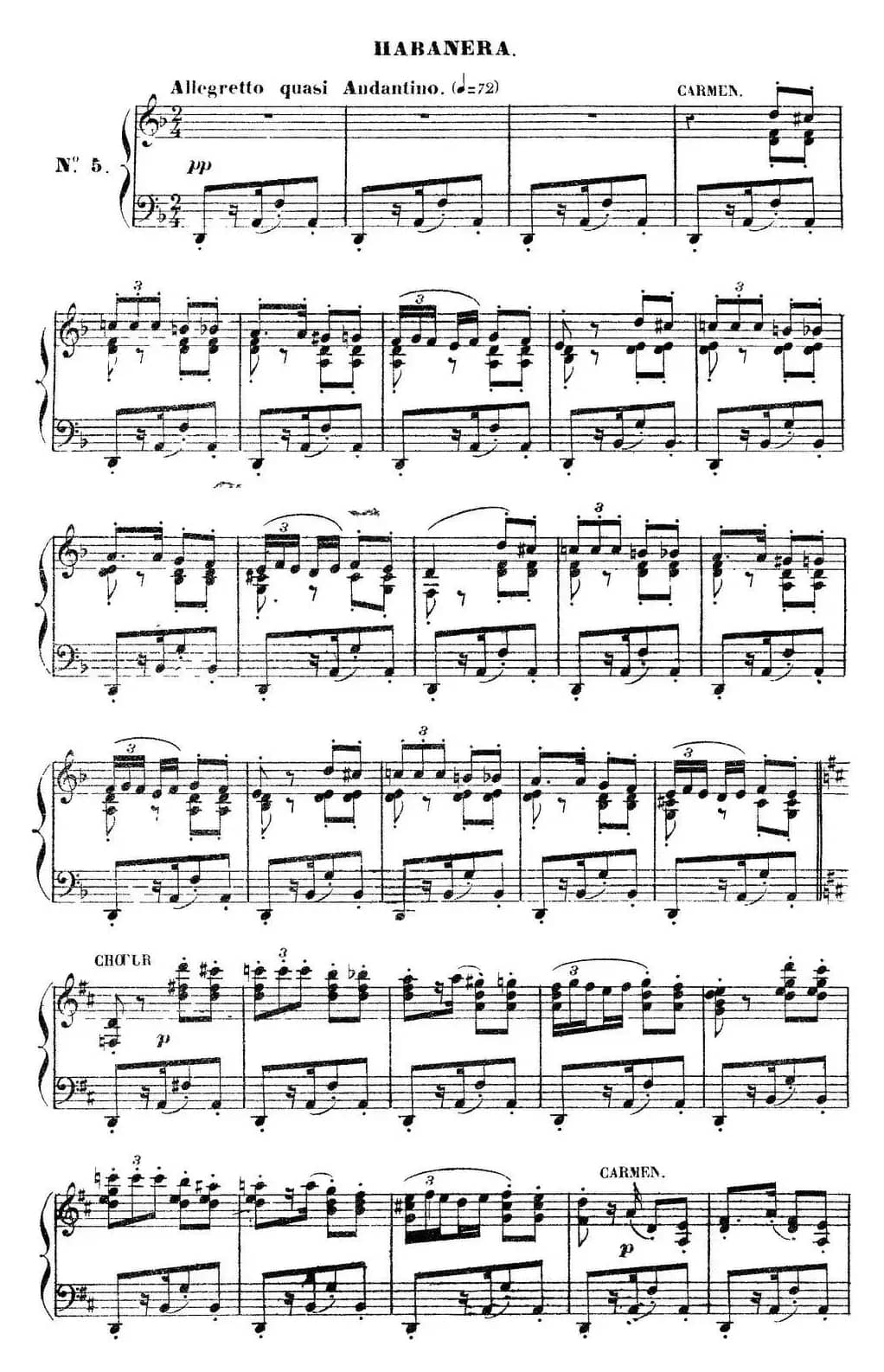 Carmen for Solo Piano（卡门全剧钢琴独奏版）（No.5）