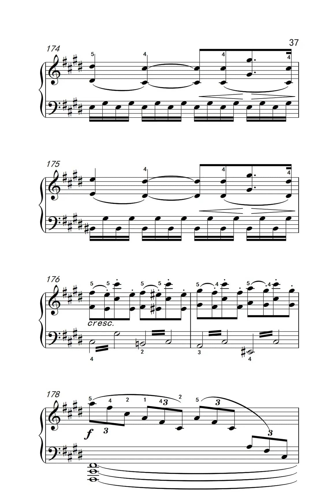 第十四号钢琴奏鸣曲（月光） 激动的急板