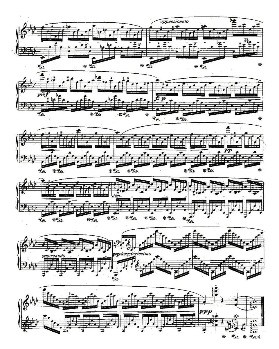 肖邦钢琴练习曲，Op.25之一