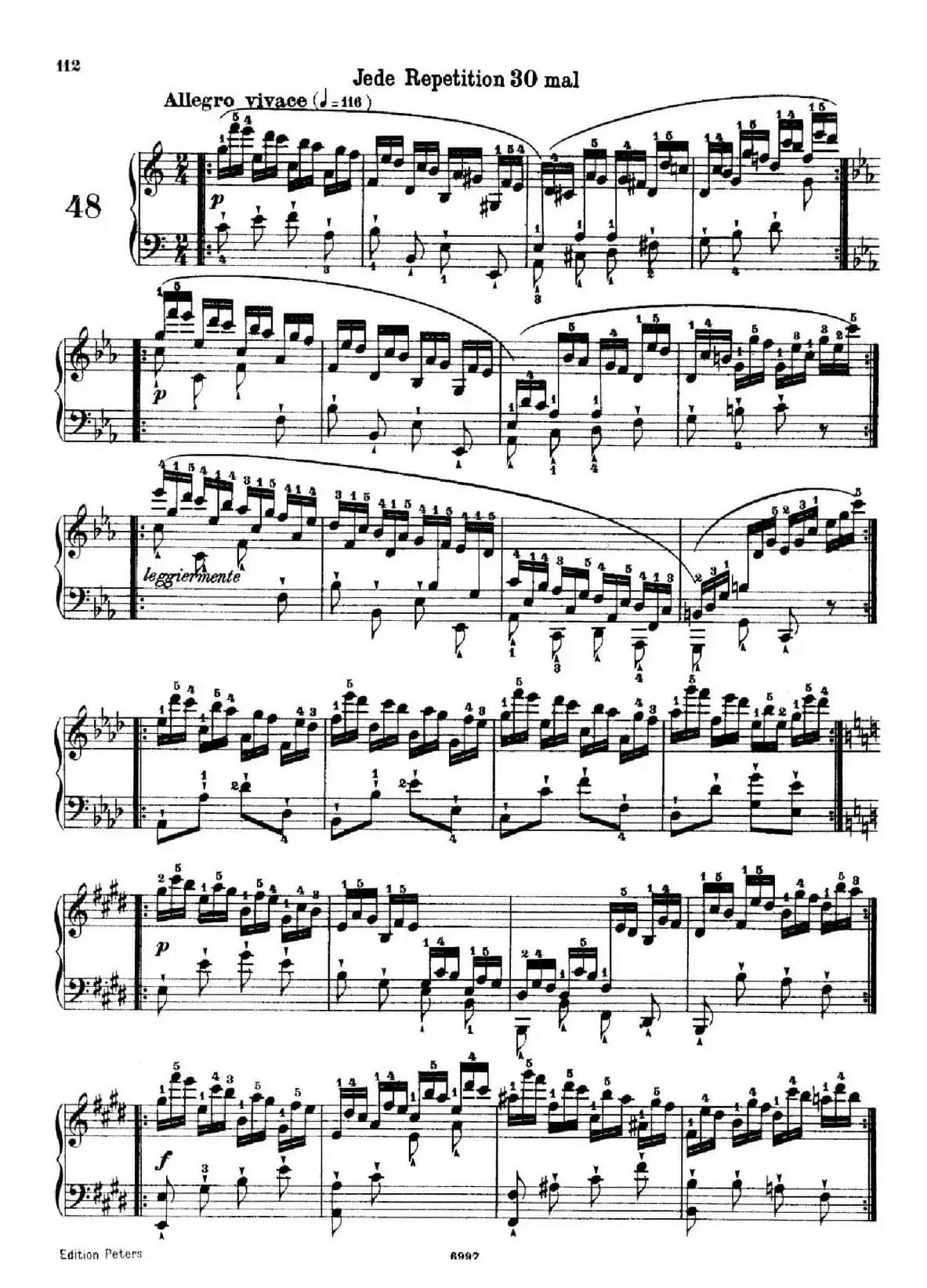 School of the Virtuoso Op.365（60首钢琴高级练习曲·48）