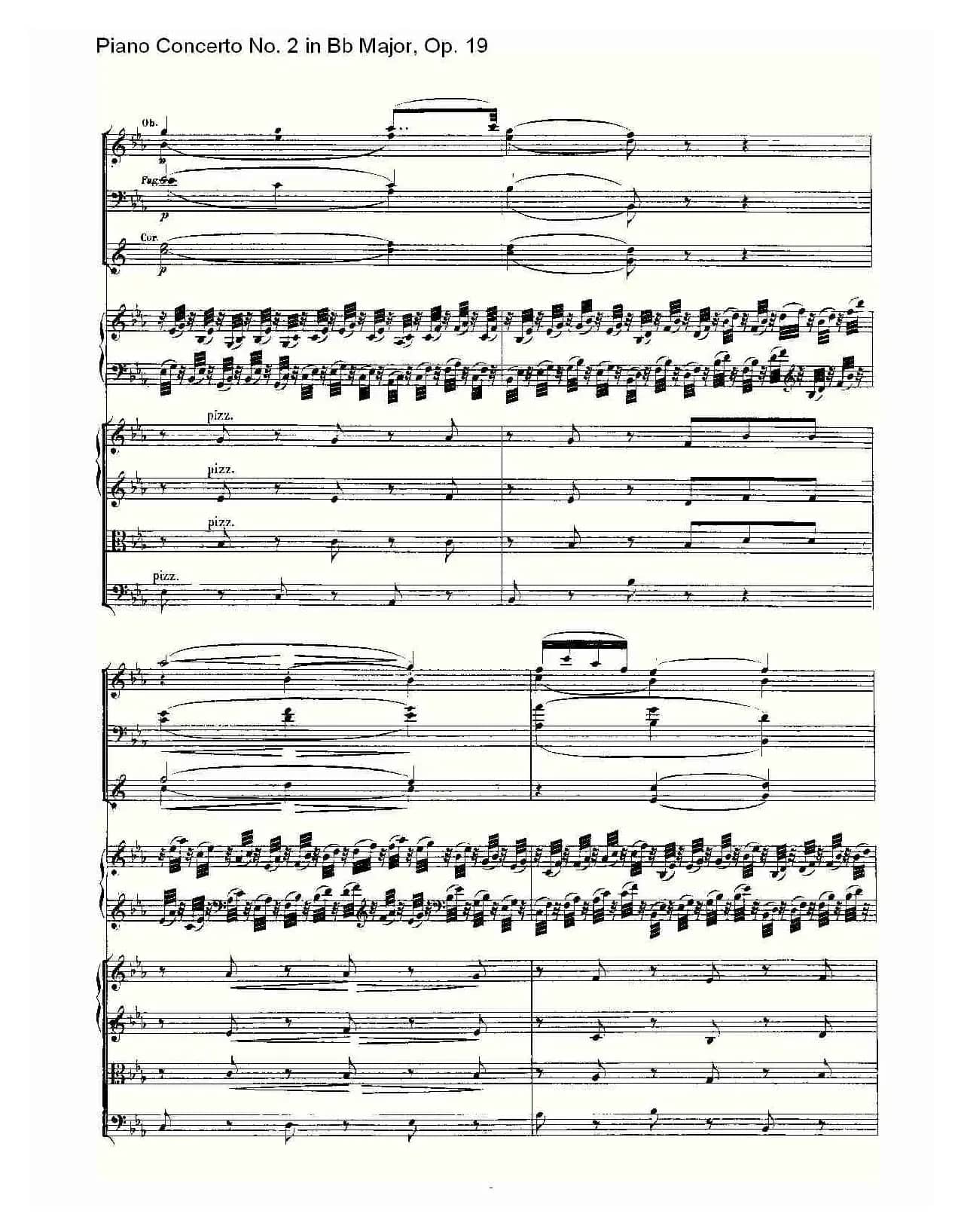 Bb大调钢琴第二协奏曲 Op. 19 第二乐章