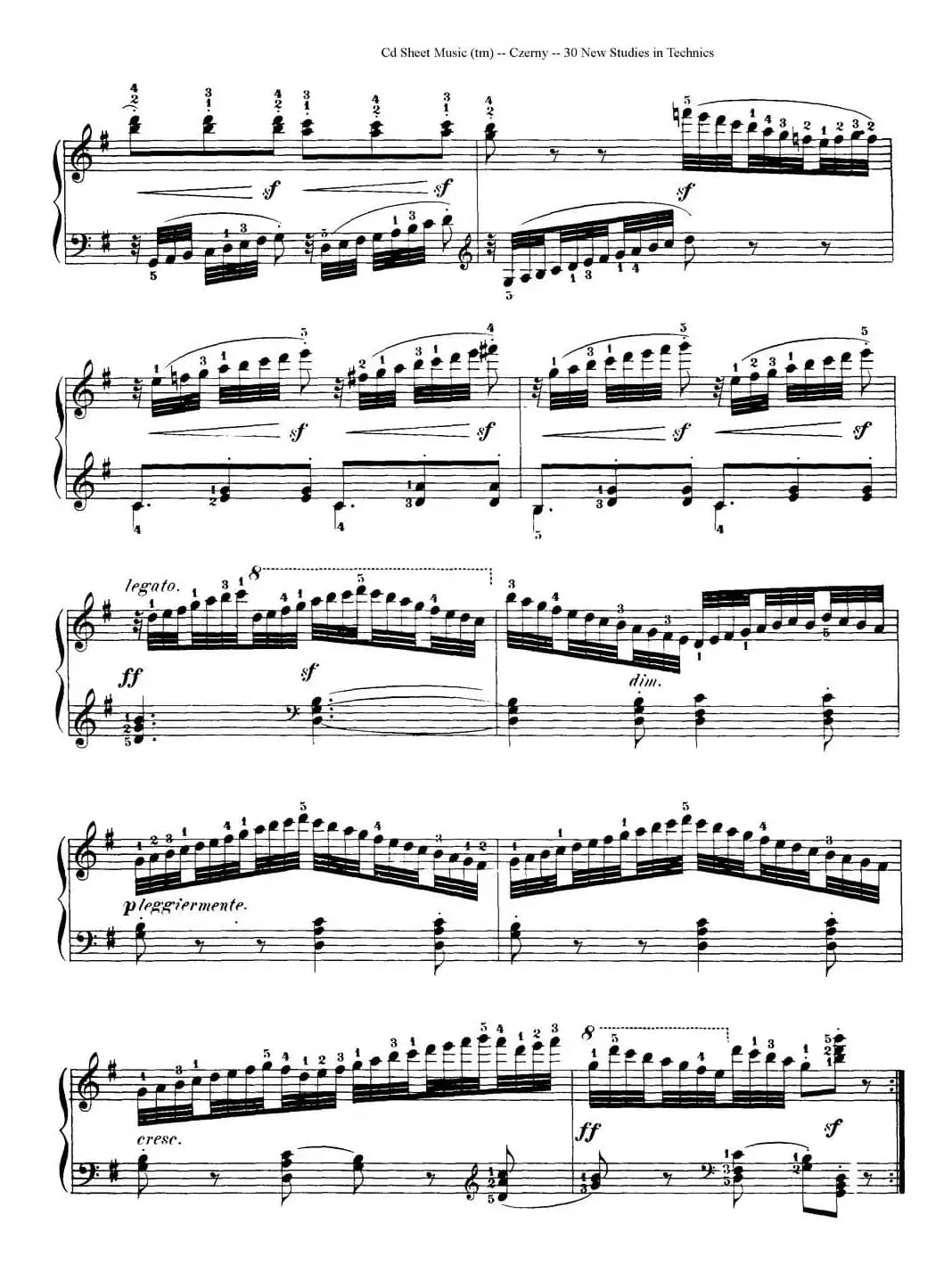 Czerny - 30 New Studies - 11（车尔尼Op849 - 30首练习曲）