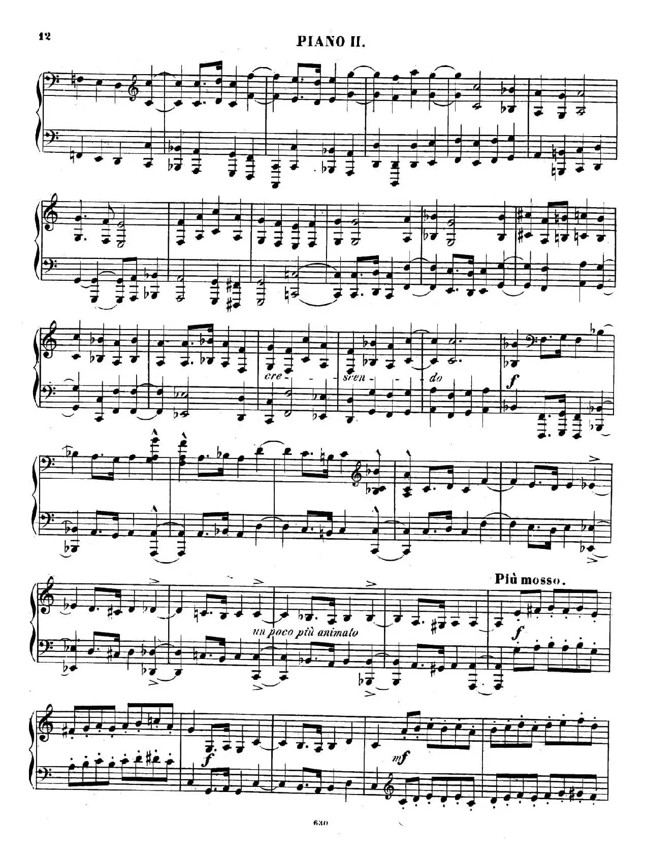 Chaconne for 2 Pianos Op.150（双钢琴第二钢琴）