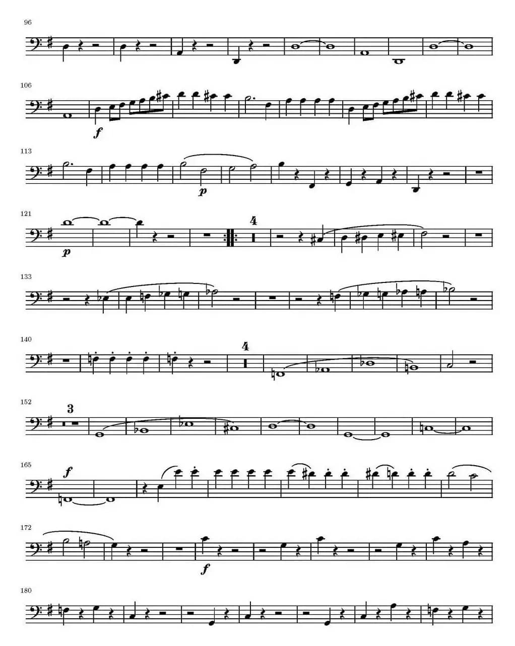 String Quartet KV.387（弦乐四重奏大提琴分谱）