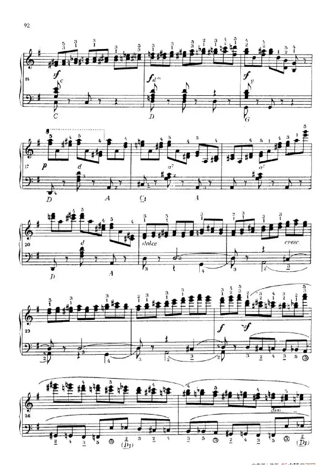 《车尔尼手风琴练习曲集》第Ⅳ册（第18首）