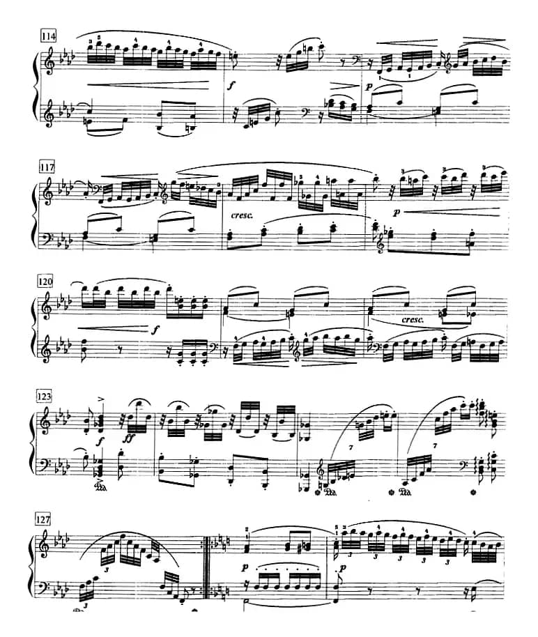 钢琴教程第七级 大型乐曲（f小调变奏曲 Op.83）