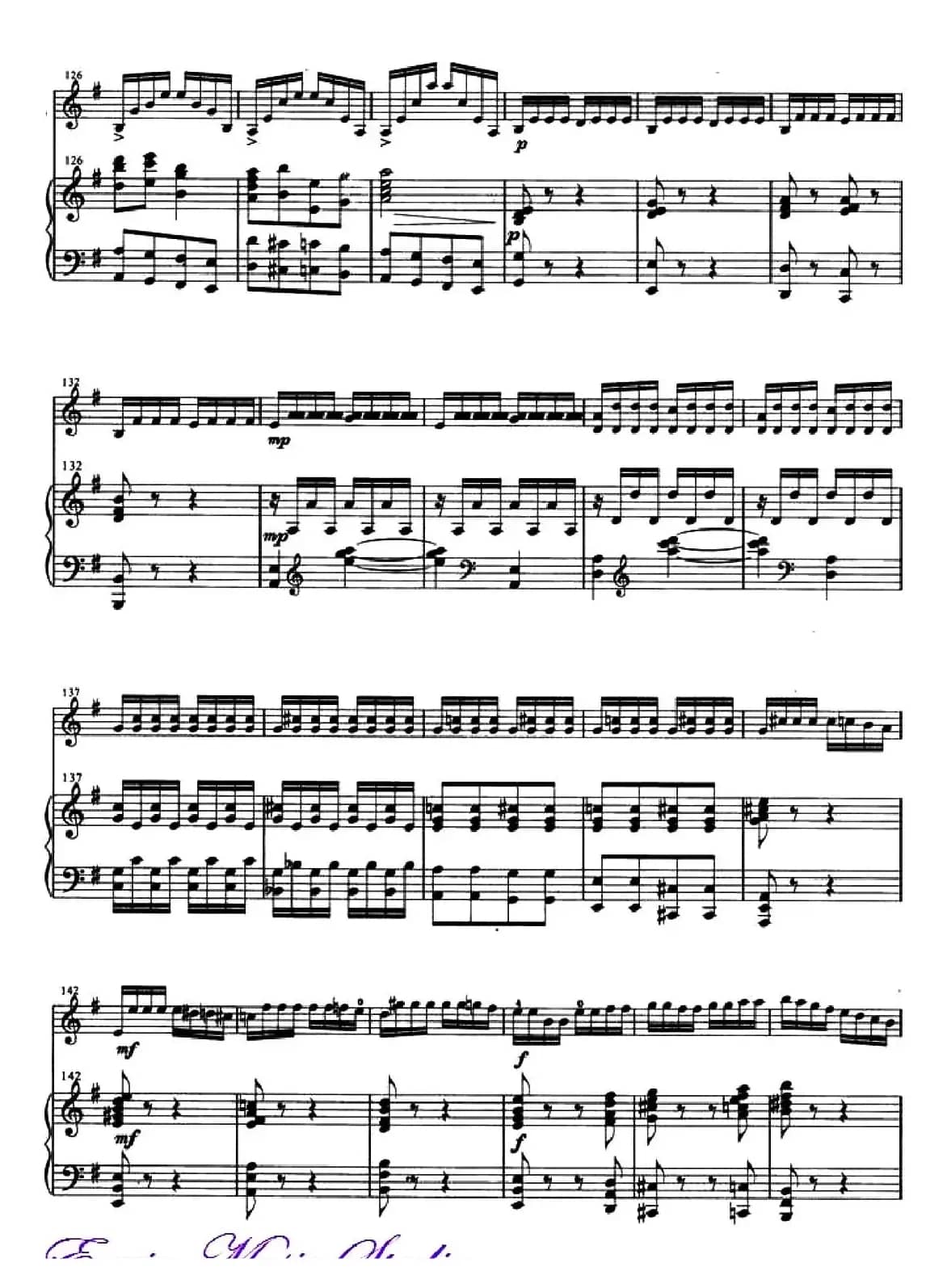 满怀深情望北京（小提琴+钢琴伴奏）