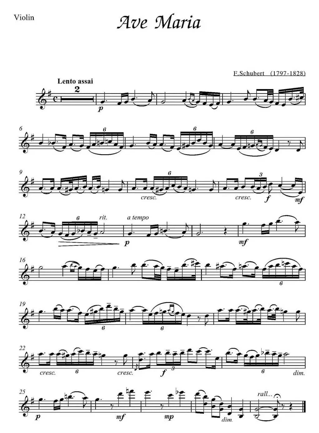 Ave Maria（E.Schubert作曲版）