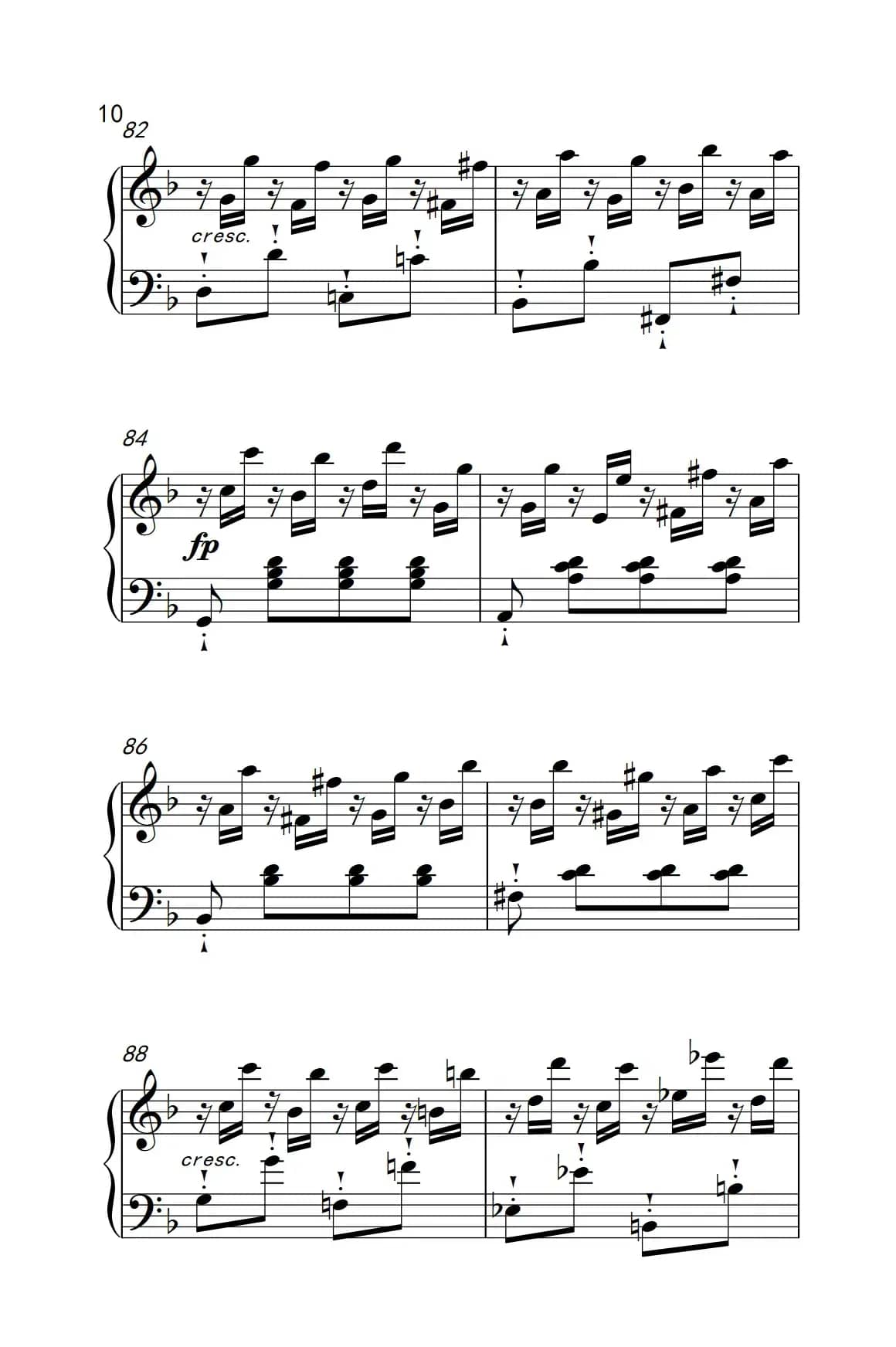 奏鸣曲 Opus 10 Nr.2 第一乐章（贝多芬奏鸣曲集 2）