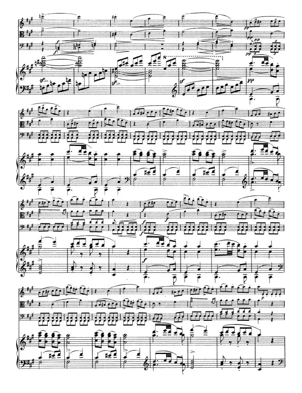 A大调鳟鱼五重奏（P41—50）（弦乐+钢琴）