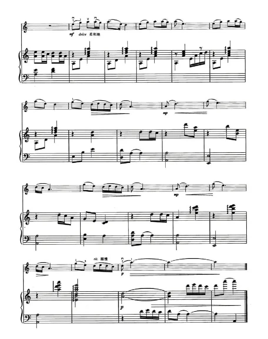 康定情歌（小提琴+钢琴伴奏）