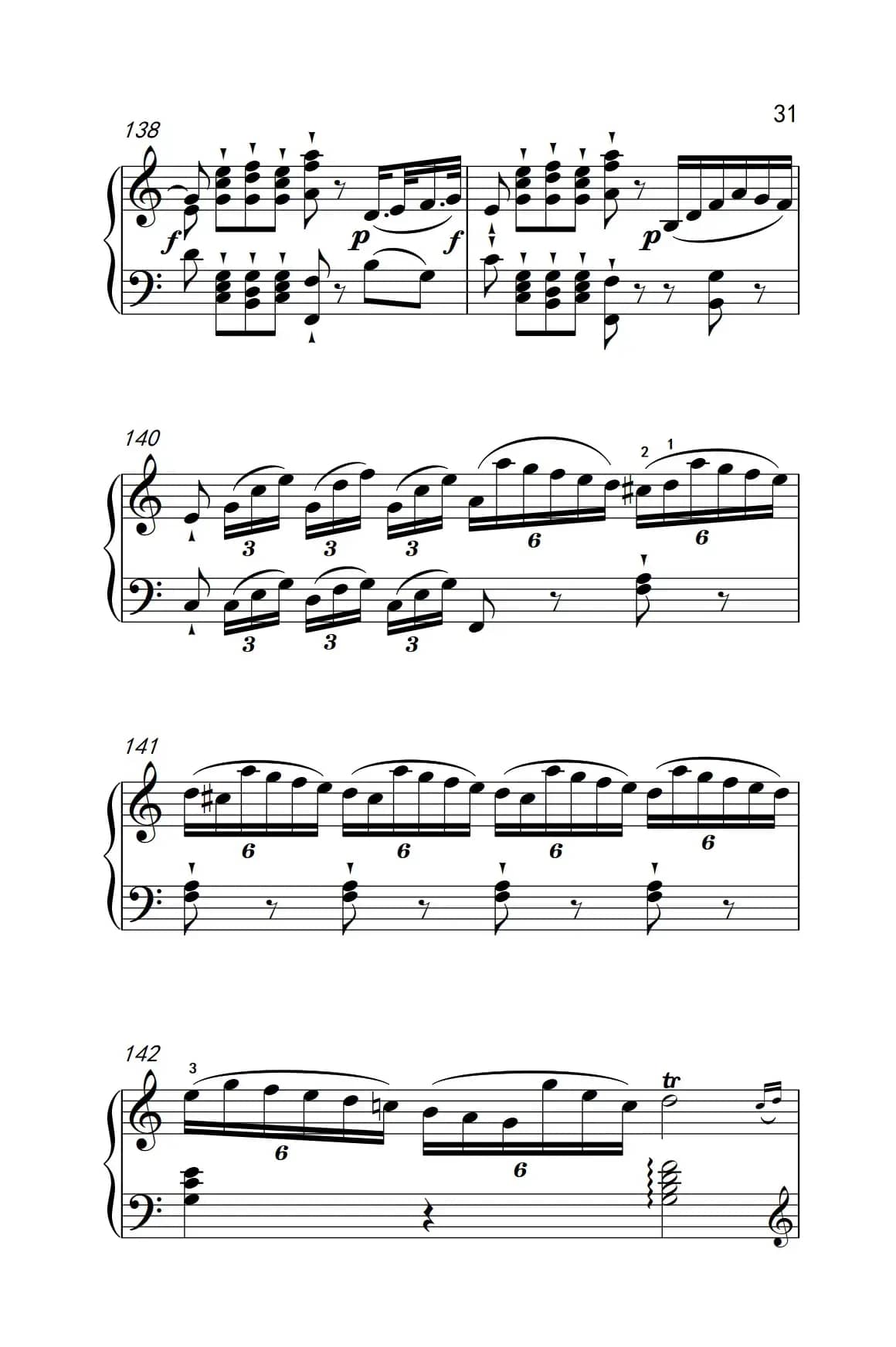 第九级1.C大调奏鸣曲 第一乐章 Hob.XVI 50（中央音乐学院 钢琴（业余）考级教程 7-9级）