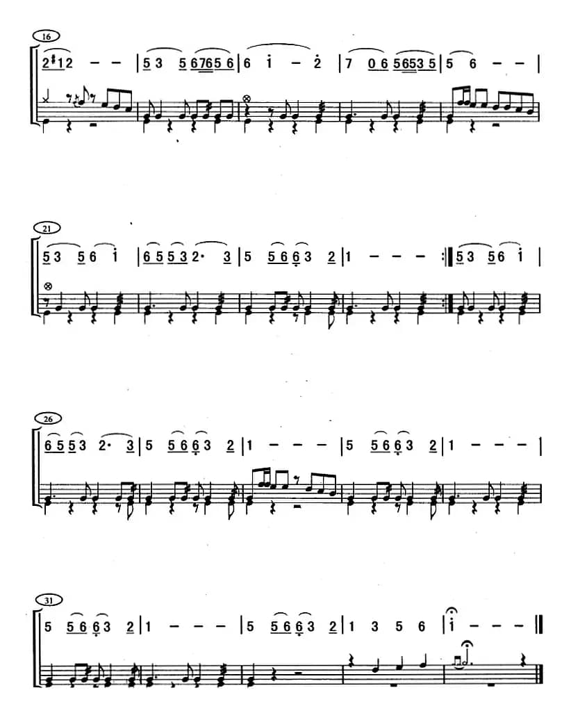 荷塘静悄悄（架子鼓、主旋律+鼓谱）