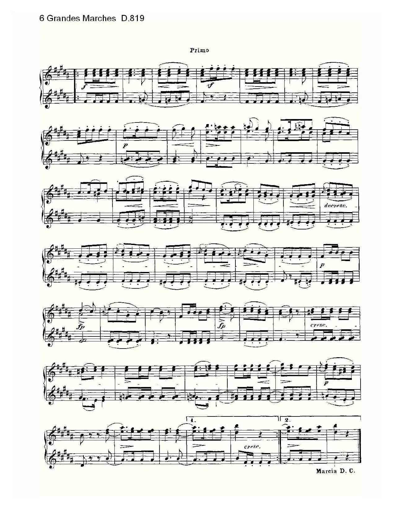 6 Grandes Marches D.819（6 贵族进行曲 D.819）